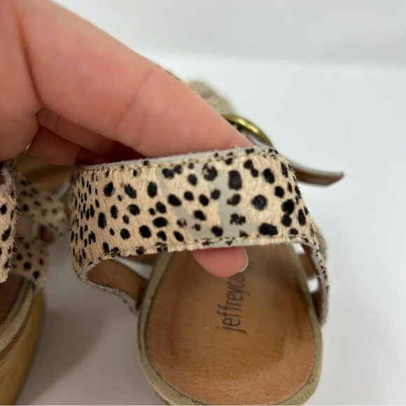 Jeffrey Campbell Angora Calf Hair Sandals Cheetah Size 10 - Picture 8 of 12